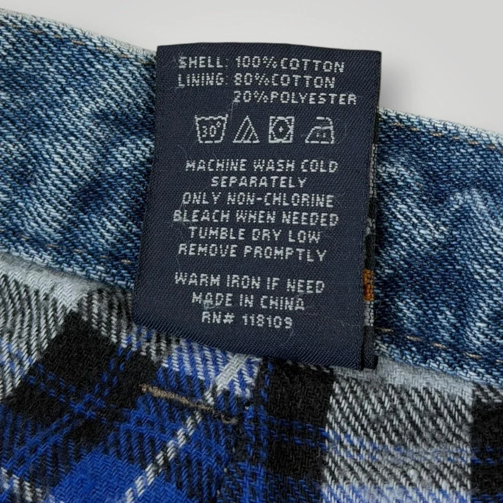 Smith's Workwear Flannel Lined Carpenter Jeans Men 36x31 Blue Relaxed